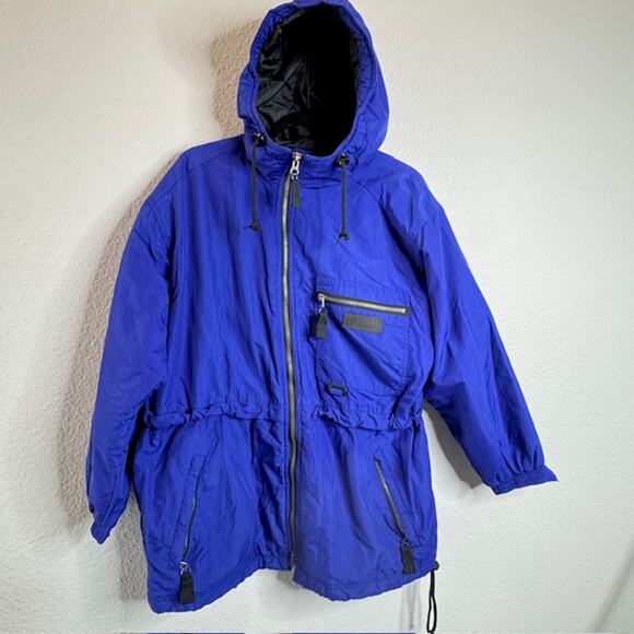 Eddie Bauer Ebtek Thinsulate Womens Sz Med Pet Waterproof Hooded Zip Jacket - Picture 1 of 14